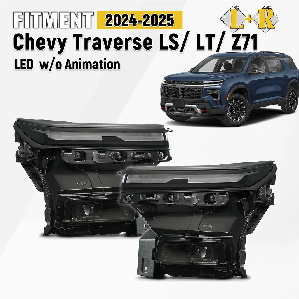 LED Headlight Pair for Chevy Traverse LS / LT / Z71 (2024–2026)