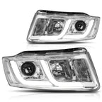 LED DRL Bar Projector Headlight for Jeep Grand Cherokee (2014–2016) Chrome/Clear