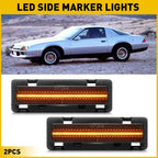 LED Smoked Bumper Marker Side Light for Chevy Camaro Pontiac Firebird (1982–1992)