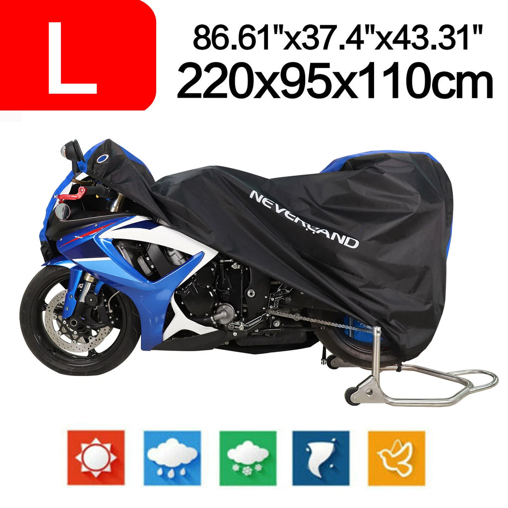 Motorcycle Cover for Kawasaki (220CM) Waterproof Outdoor Protector