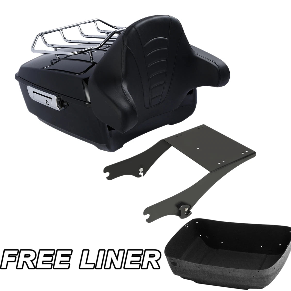 Trunk Backrest Pad & Mount for Harley Street Glide (1997–2008)
