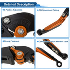 Brake Clutch Levers for Suzuki GSXR1000 (2009–2019) Black Head Orange Handle