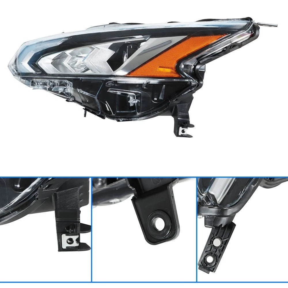 LED Headlight Assembly for Nissan Altima (2019–2020) Left Side Chrome Clear