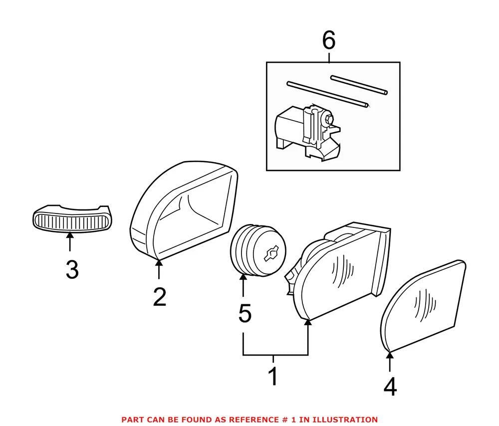 Right Door Mirror 2038106676 for Mercedes