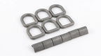 Set of 6 Heavy Duty Weld-On Forged D Rings 3/8 Inch 5000 Lbs Strength