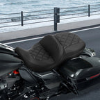 Black Driver & Passenger Seat for Harley Touring Road Street Glide (2009–2023)