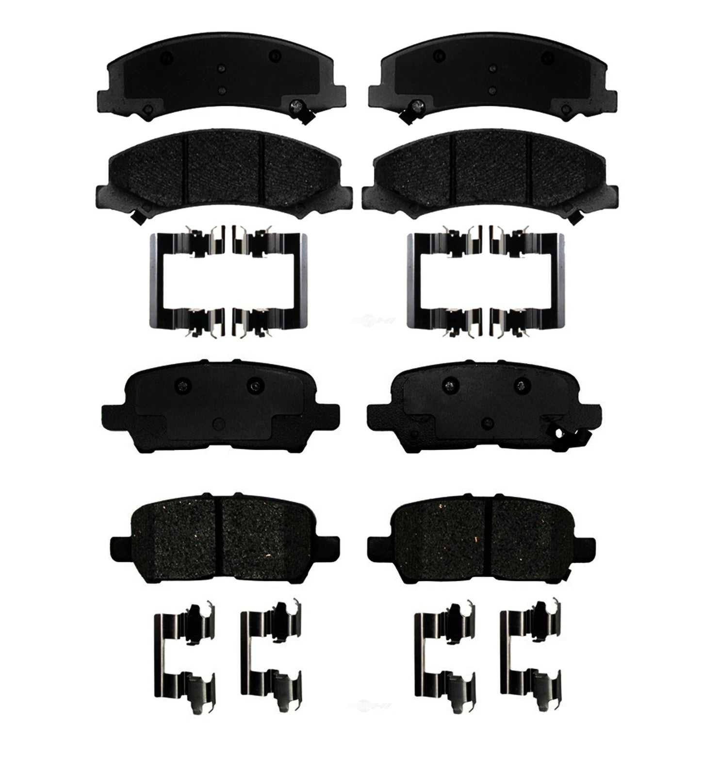 Set of 4 Semi-Metallic Brake Pads for Chevy Impala Limited (2014–2016)