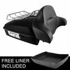 Matte Chopped Trunk Luggage Rack Backrest Pad for Harley Touring (2014–2026)