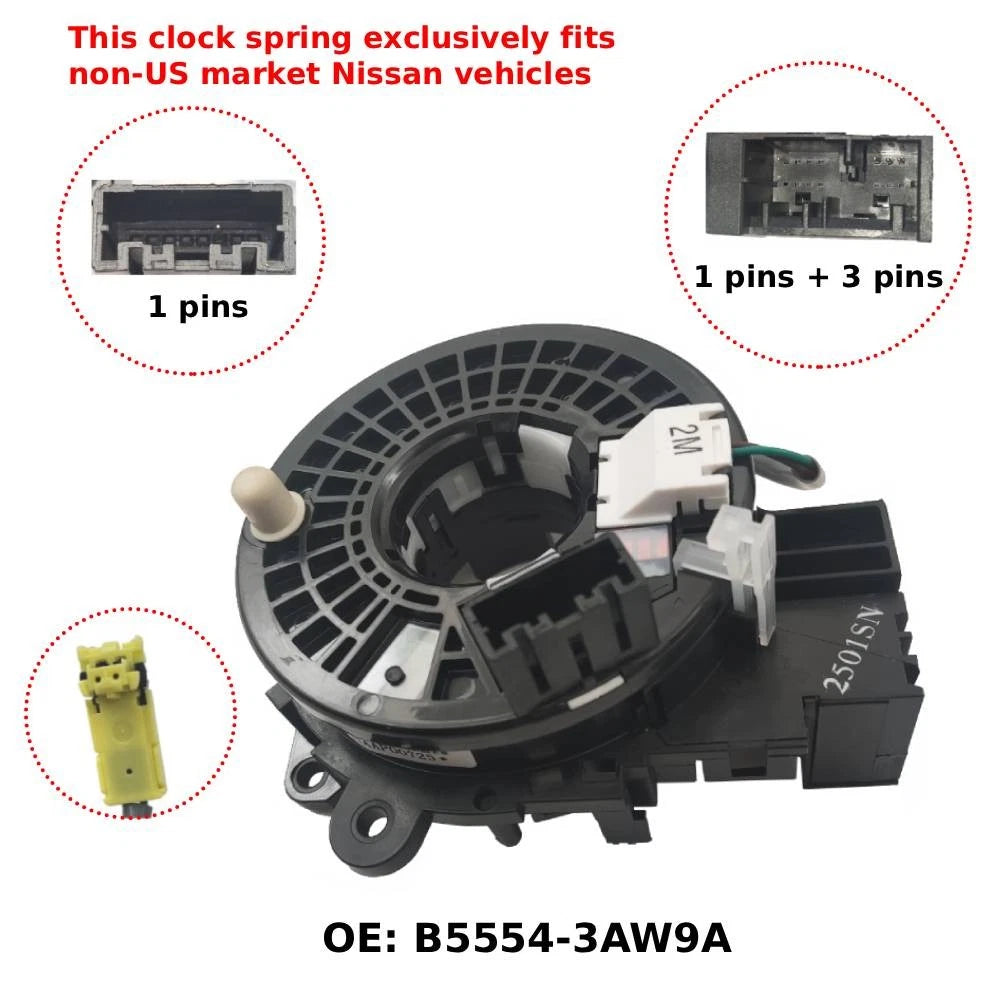 Clock Spring B5554-3AW9A for Nissan Sunny Tiida Pulsar March (2011–2018)