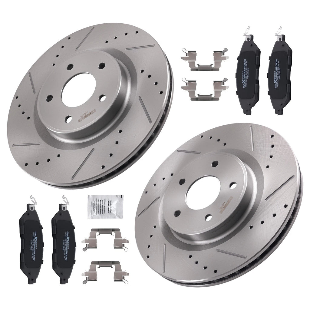 Front Brake Rotors & Pads Kit for Infiniti JX35 (2013), QX60 (2014–2020) D1649