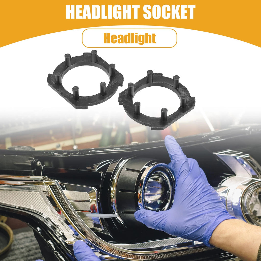 1 Pair LED Headlight Bulb Retainer Holder Socket for Mazda 3 (2004–2013)
