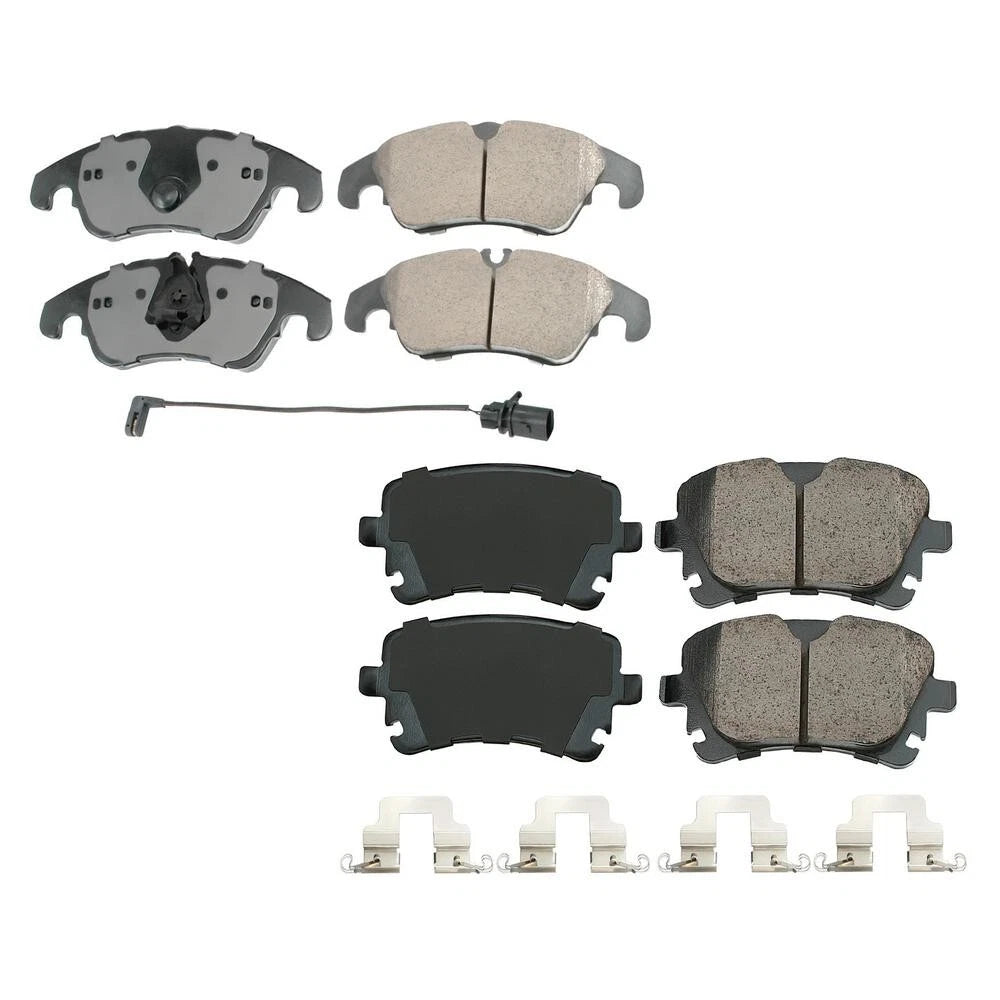 Akebono Euro Front & Rear Ceramic Brake Pad Kit for Audi Q5 (2009–2012)