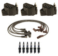 3 Ignition Wires, 3 Coils, 6 Spark Plugs Kit for Firebird Camaro (1993–2002)