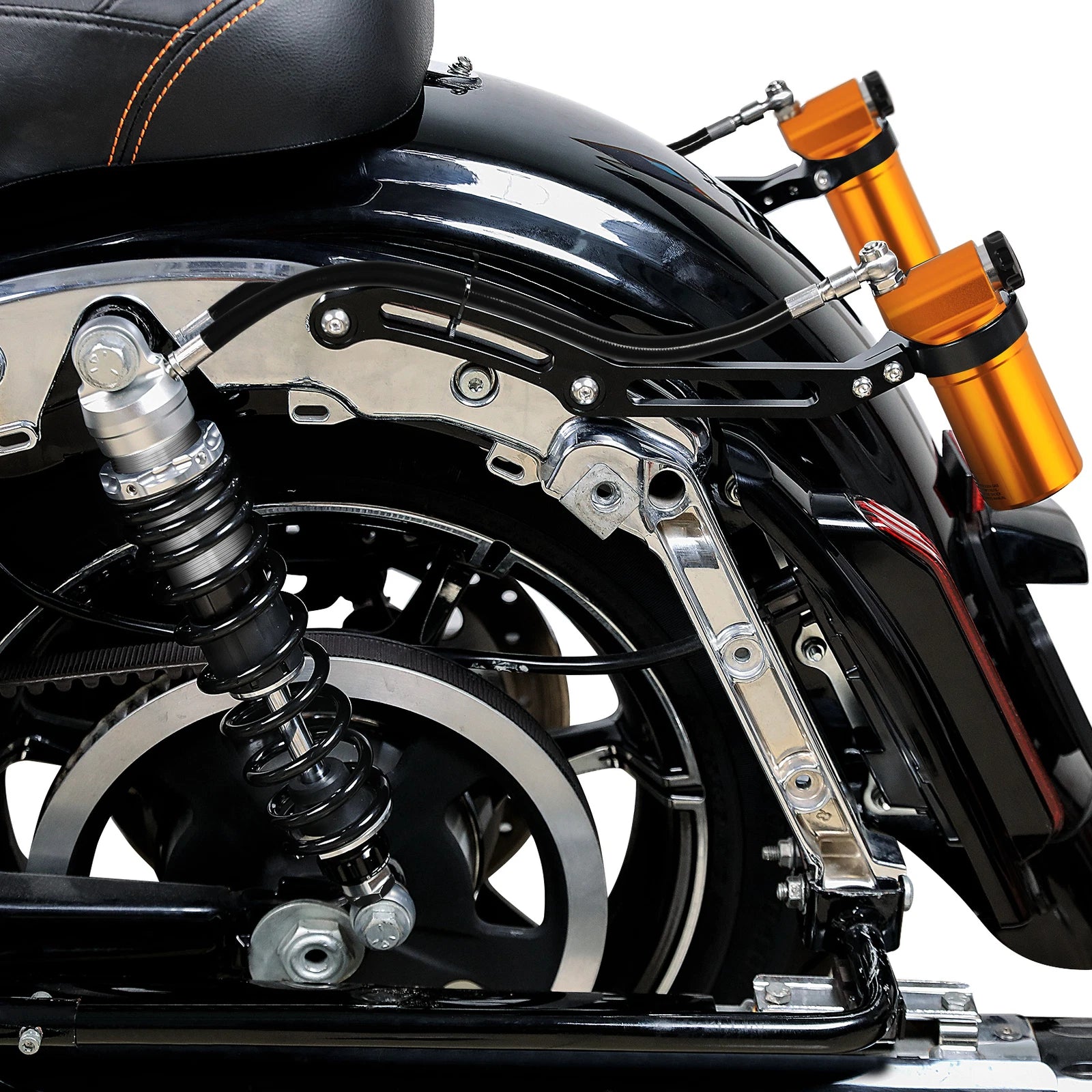 Remote Reservoir Rear Suspension Shocks for Harley Street Road Glide (2014–2024)