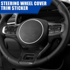 Steering Wheel Cover Trim Sticker for Kia K5 (2021–2022) Carbon Fiber