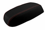 Leather Console Lid Armrest Cover for Hyundai Tucson (2010–2015) Red Stitch
