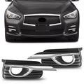 Pair of Bumper Fog Light Cover Grills for Infiniti Q50 (2014–2017)