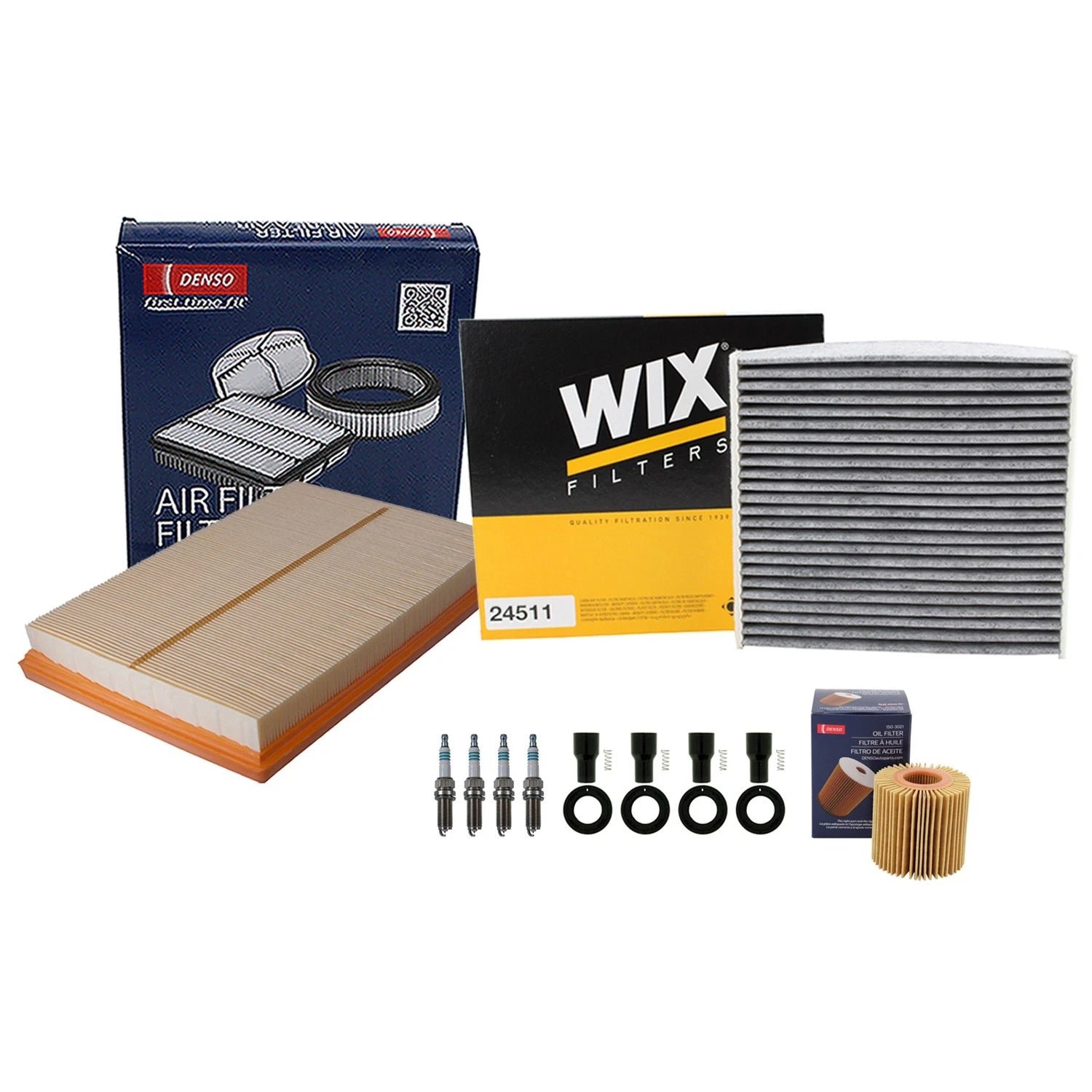 Tune Up Kit with 4 NGK Spark Plugs & Boots for Avalon Camry ES300h (2013–2020)