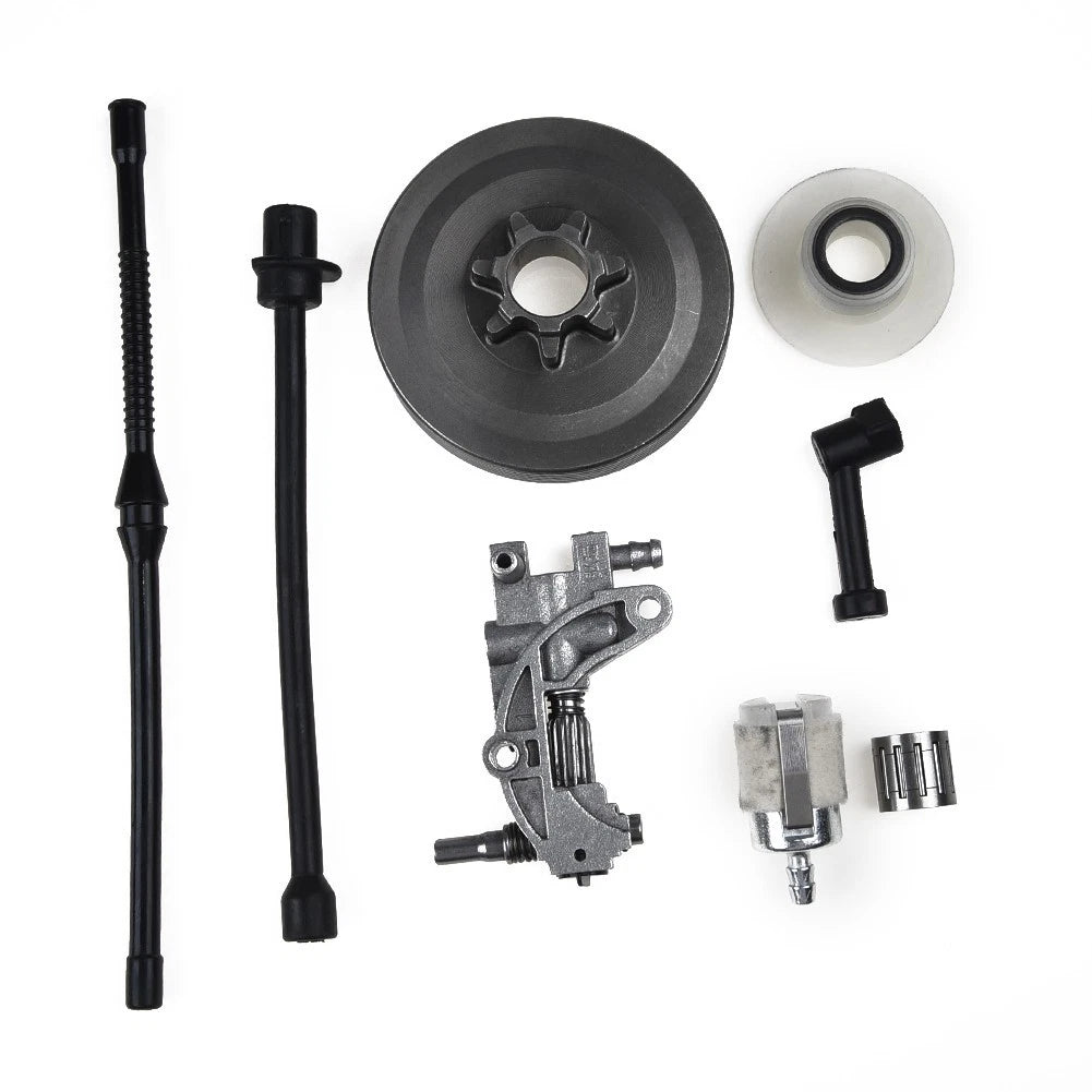 Fuel Line Filter & Clutch Drum for Chinese Chainsaw 45cc 52cc 58cc 4500 5200
