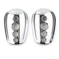 Pair Chrome Rear View Mirror Cover Caps for Harley Dyna Softail Sportster