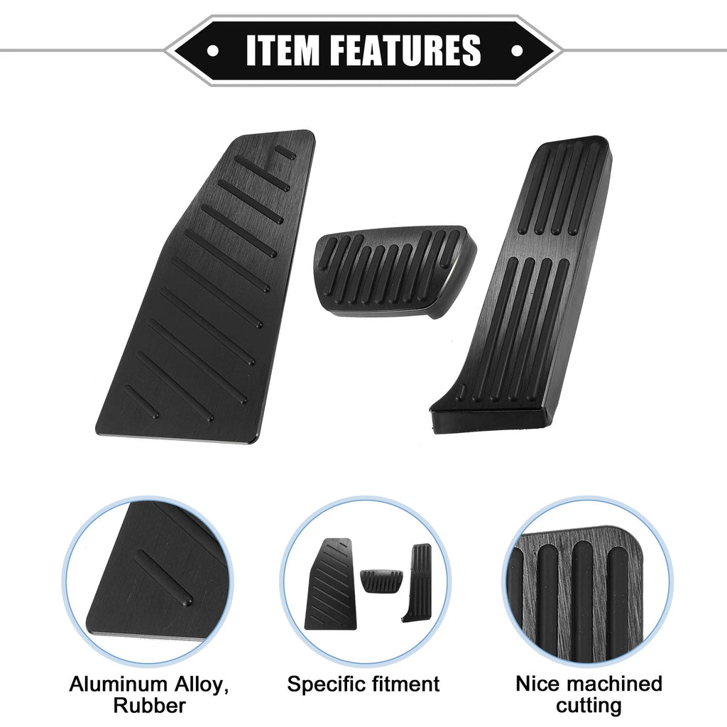 Gas Brake Footrest Pedal Pad for Toyota RAV4 (2019–2023) Aluminum Rubber Black