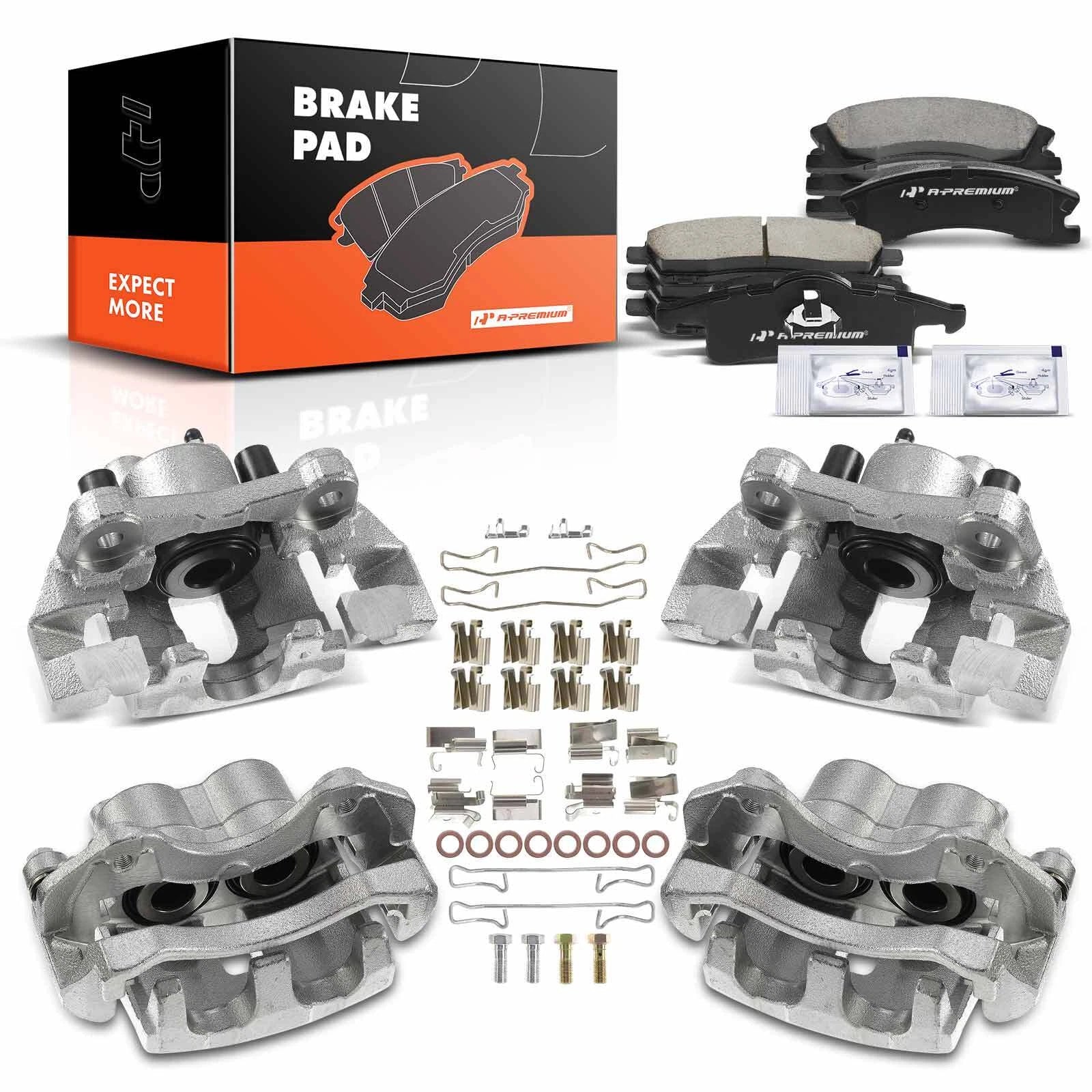 Ceramic Brake Pads & Calipers Set for Jeep WJ Grand Cherokee (1999–2004)