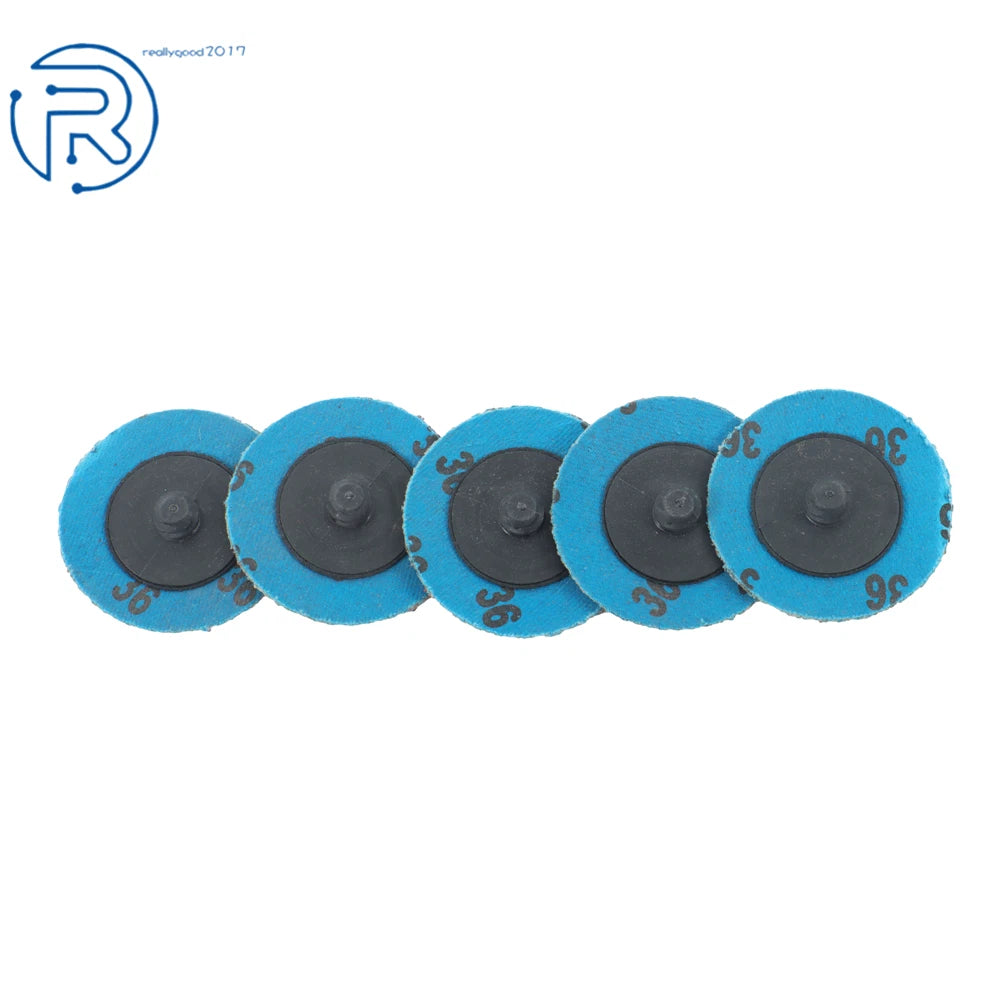 50PCS 2 Inch 36 Grit Aluminum Oxide Roll Lock Discs for Die Grinder
