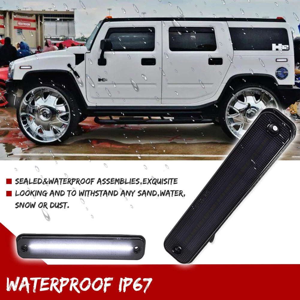 Set of 4 Smoke LED Side Fender Marker Lights for Hummer H2 (2003–2009)