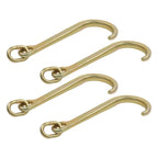 Set of 4 J Hook 15" G70 Roll Back Clevis for Tow Chain Truck & Trailer
