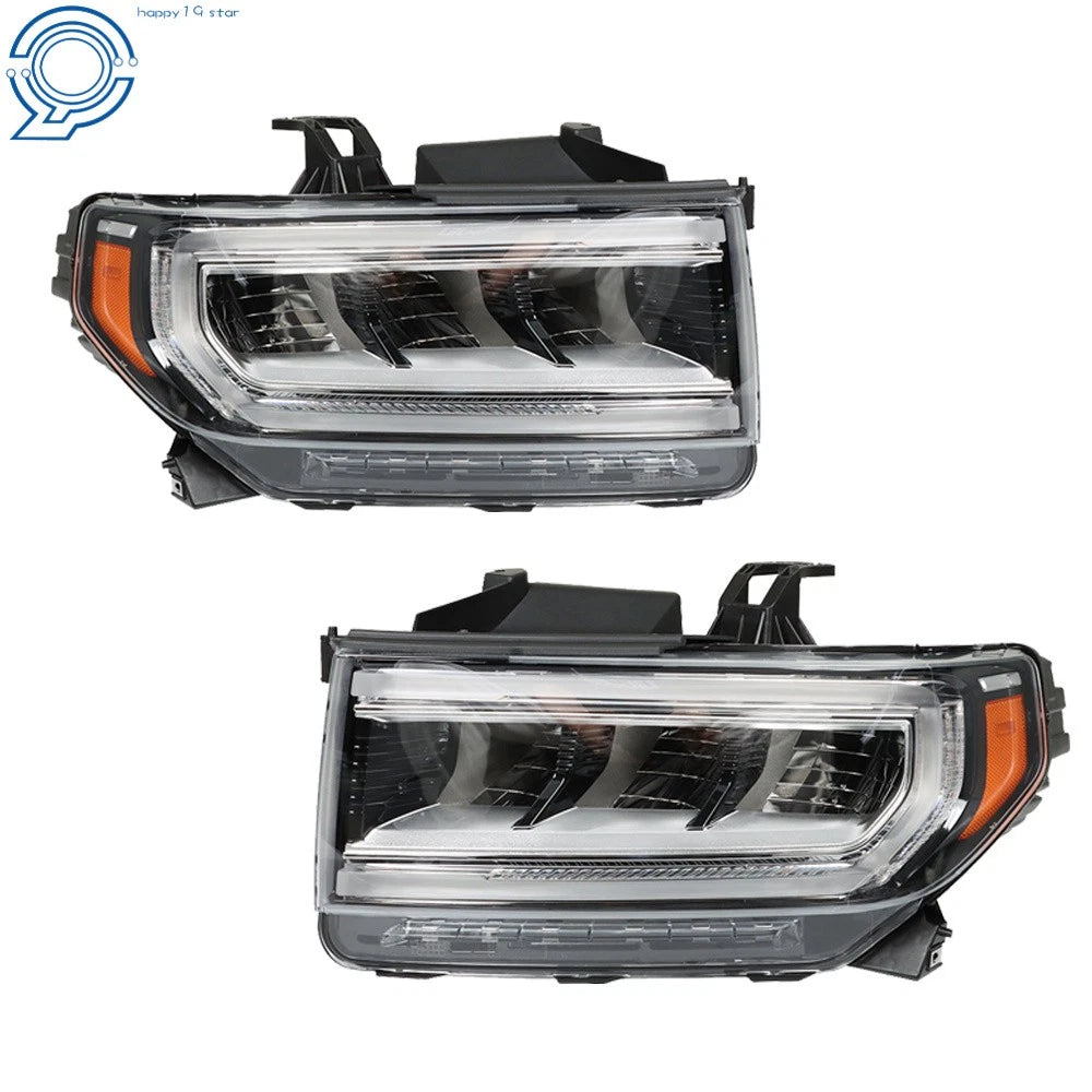Set of 2 Headlamps for GMC Acadia SL/SLE (2020–2023) LED Chrome
