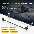 Front Stabilizer Sway Bar End Links for KIA Optima, Hyundai Sonata (2011-2012)