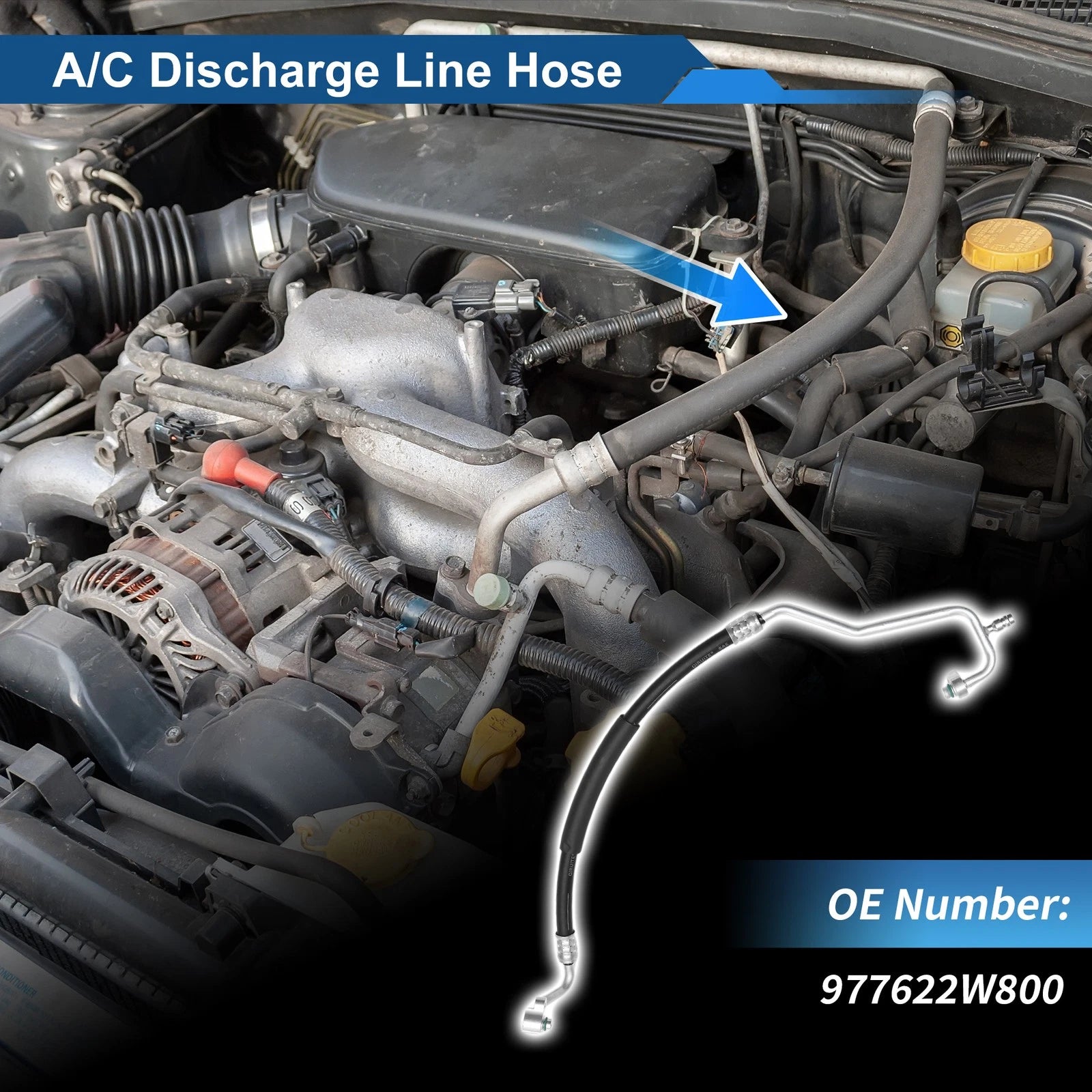 A/C Refrigerant Liquid Hose for Hyundai Santa Fe (2013–2018) No. 977622W800