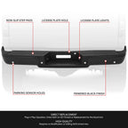 Rear Step Bumper Assembly for Ford F-150 (2004–2006) w/ Sensor Holes, Black