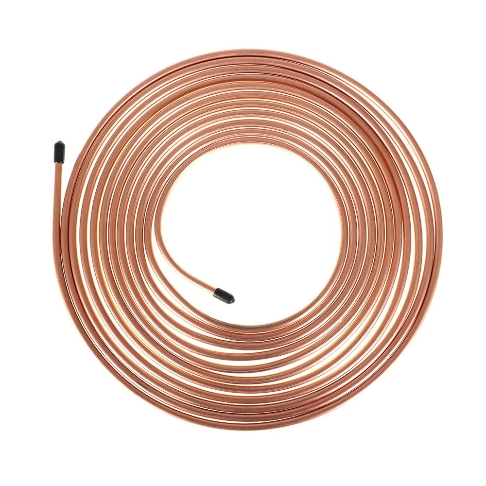 2X Copper Plated Brake Line for Hydraulic Systems (25 ft, 1/4 OD)
