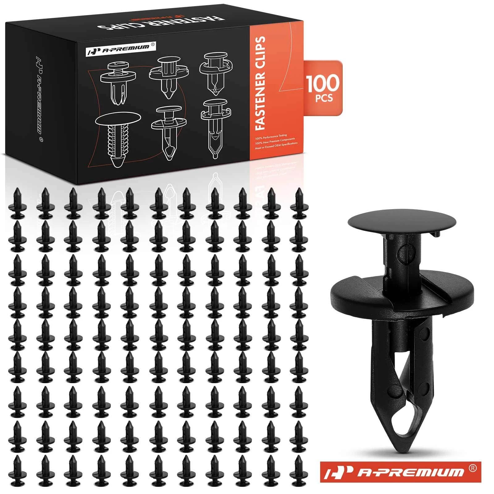 Set of 100 Nylon Fender Retainer Clips for Chevy Ford
