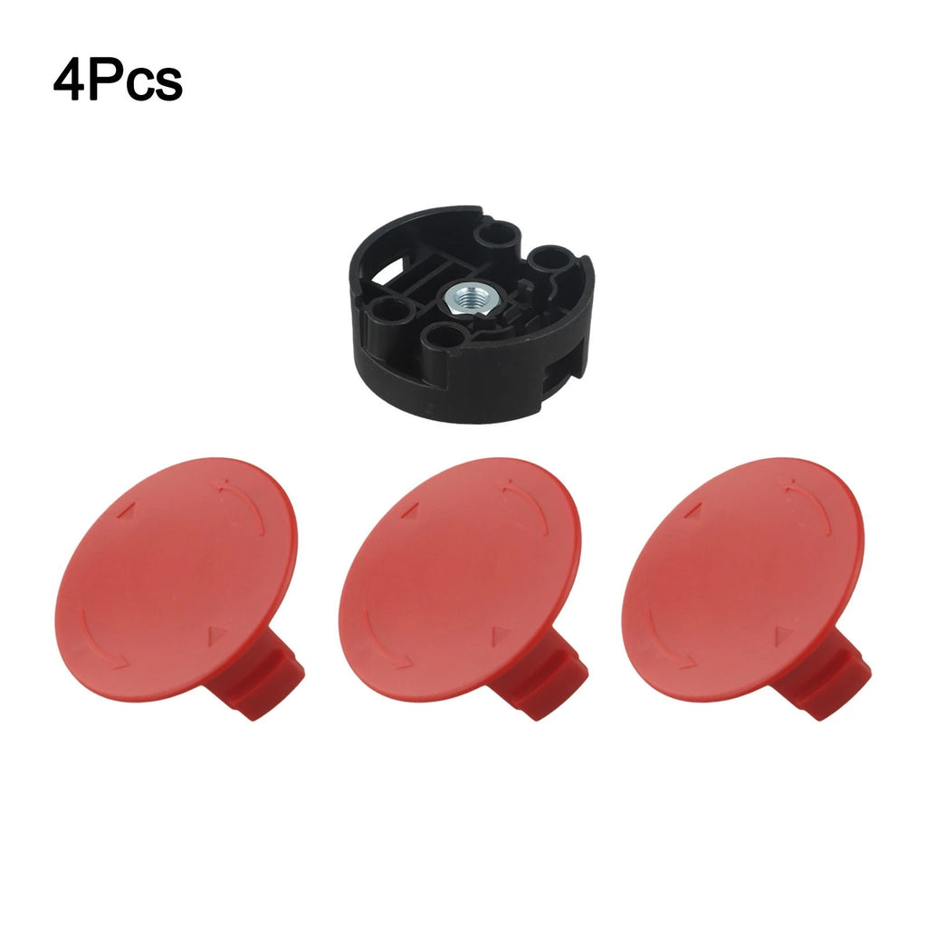 Set of 2 Replacement Red Lids for Bosch AFS23 Lawn Mowers