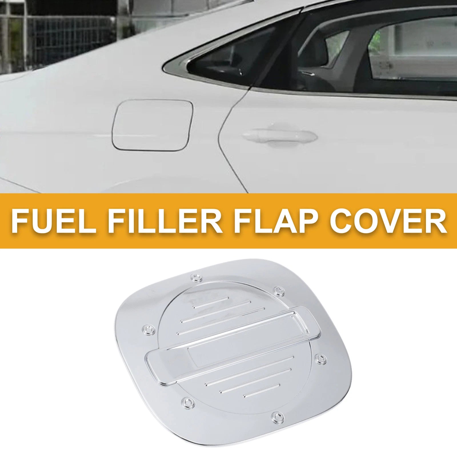 Fuel Tank Door Cap for Ford Escape (2020–2025) Chrome Silver Tone