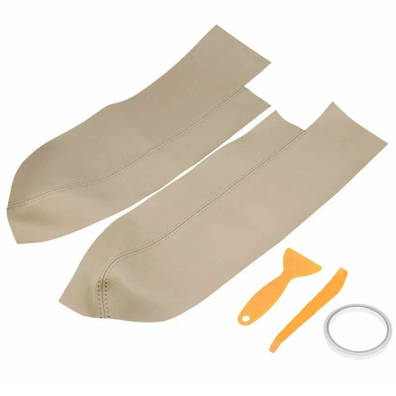 Door Armrest Cover Front Panels Beige 1 pair for Car