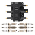 Ignition Coil & 6 Spark Plugs for Chrysler Dodge Jeep Wrangler JK (2007–2011)