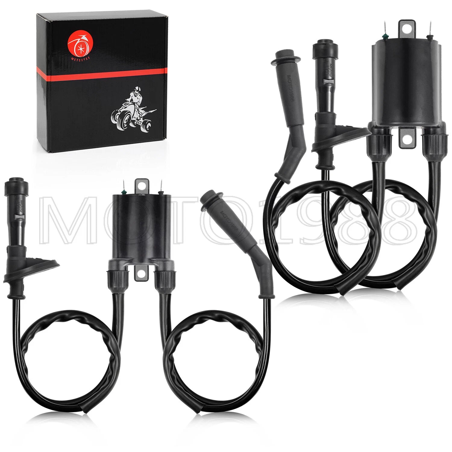 2X Ignition Coil with Spark Plug Cap for Honda VT600C VT600Cd Shadow VLX (1988–2007)