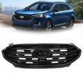 Front Grille Bumper Upper for Ford Edge (2019–2022) Gloss Black Plastic