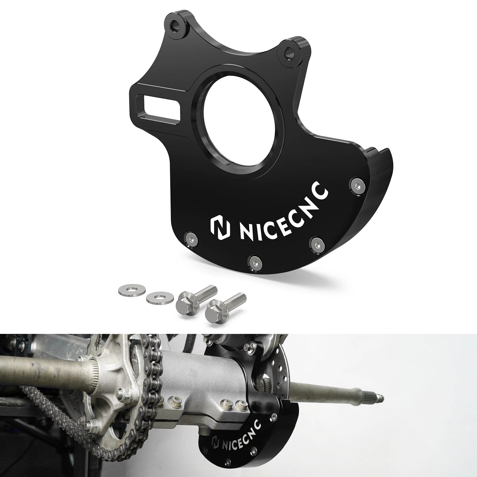 Rear Caliper Bracket Rotor Guard #43211-HP1-000 for Honda TRX450R TRX450ER (2004–2009)