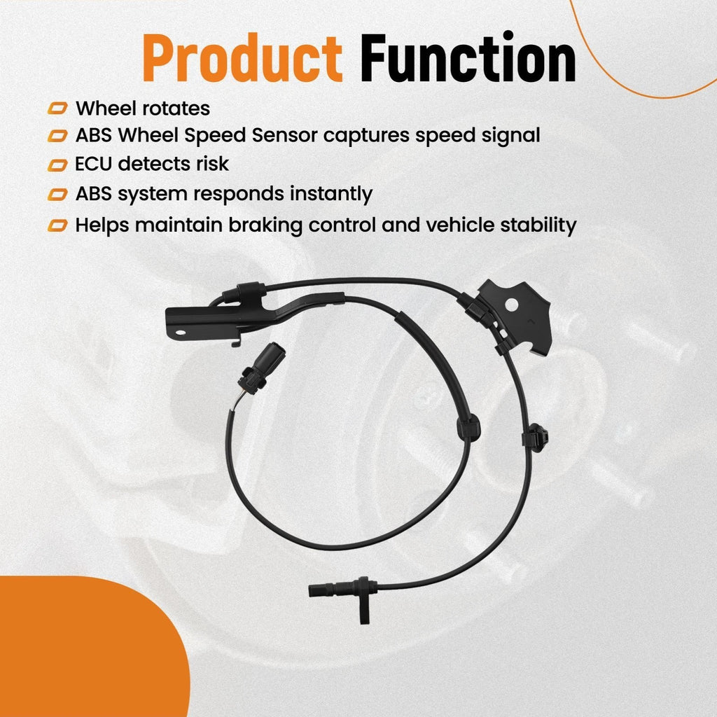 2Pcs Front ABS Wheel Speed Sensor for Toyota Prius (2010-2015)