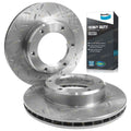 Front Slotted Drilled Rotors & HD Pads for 80 Series LC (1990–1992)