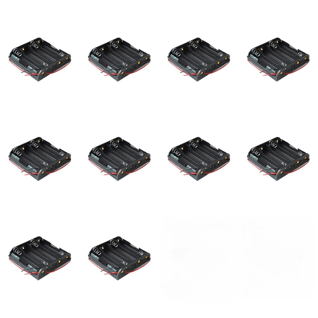 4 Slot Plastic AA Battery Holder for Standard Applications (No Cover)