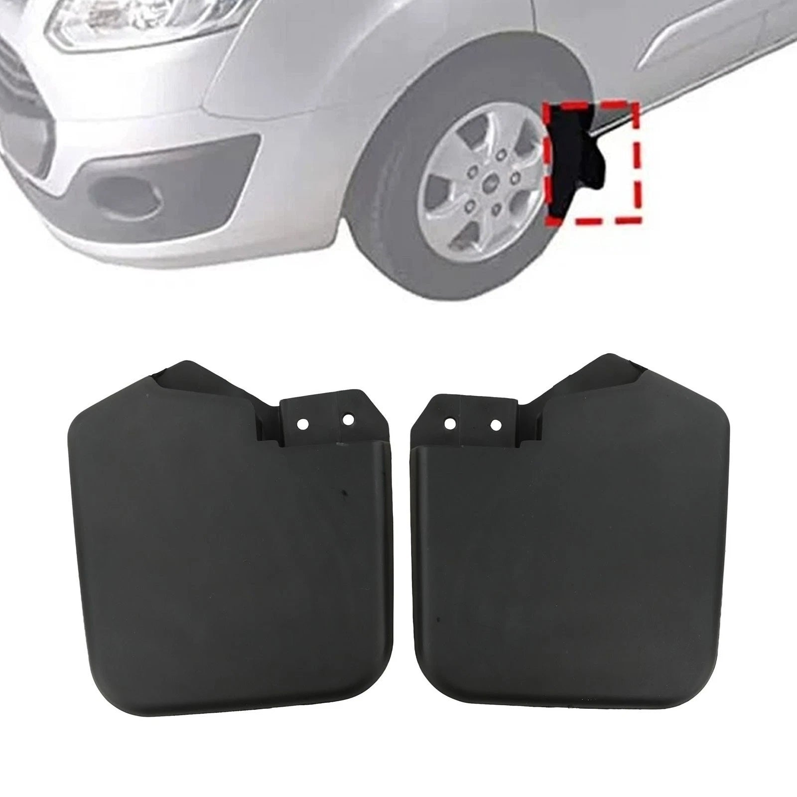 Set of 2 Front Mud Flaps for Ford Transit Custom (2012)