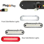 Set of 2 Clear Red LED Side Marker Signal Lights for Mazda Miata MX-5