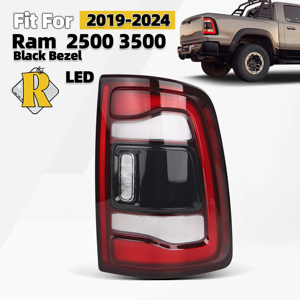 Black LED Tail Light for Ram 2500 3500 (2019–2024) Right Passenger Side