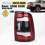 Black LED Tail Light for Ram 2500 3500 (2019–2024) Right Passenger Side