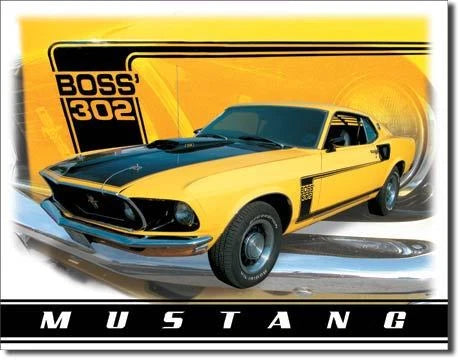 Vintage Replica Tin Metal Sign for Ford Mustang GT 5.0 Boss 302 (1241)